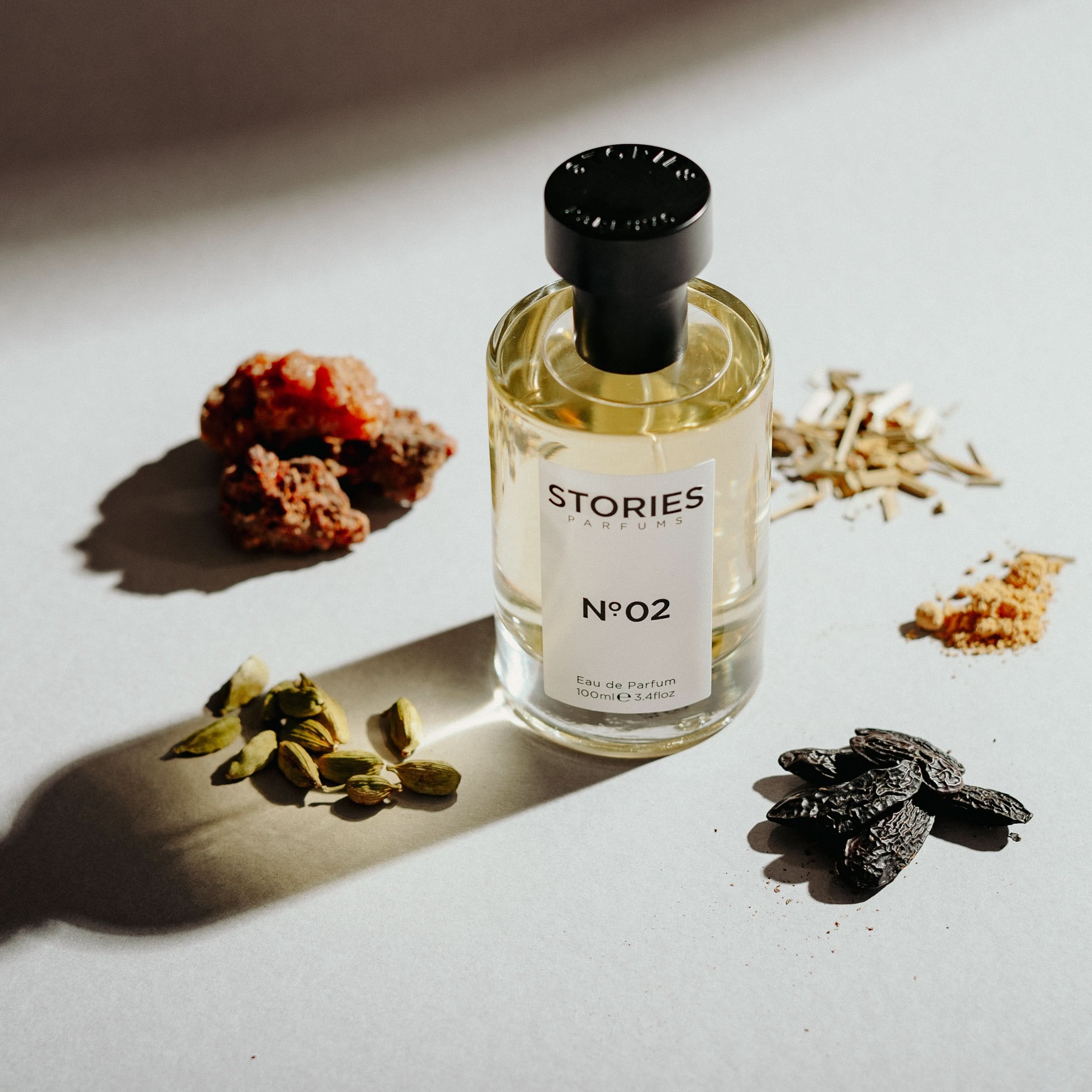STORIES Eau de Parfum in use