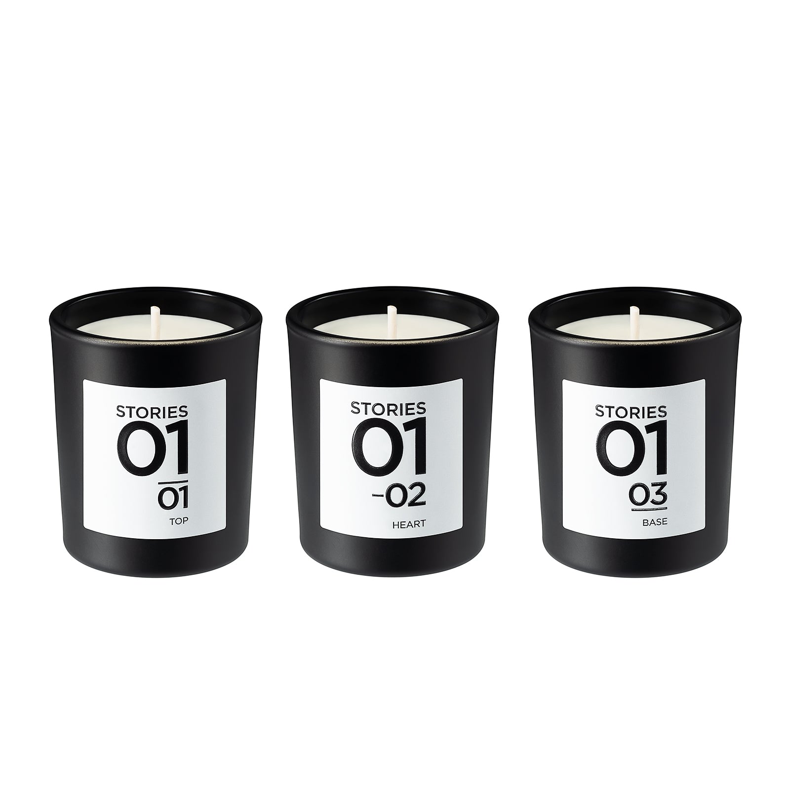 STORIES Nº.01 Bougie Parfumée, Perfumed Candle Trio Refill