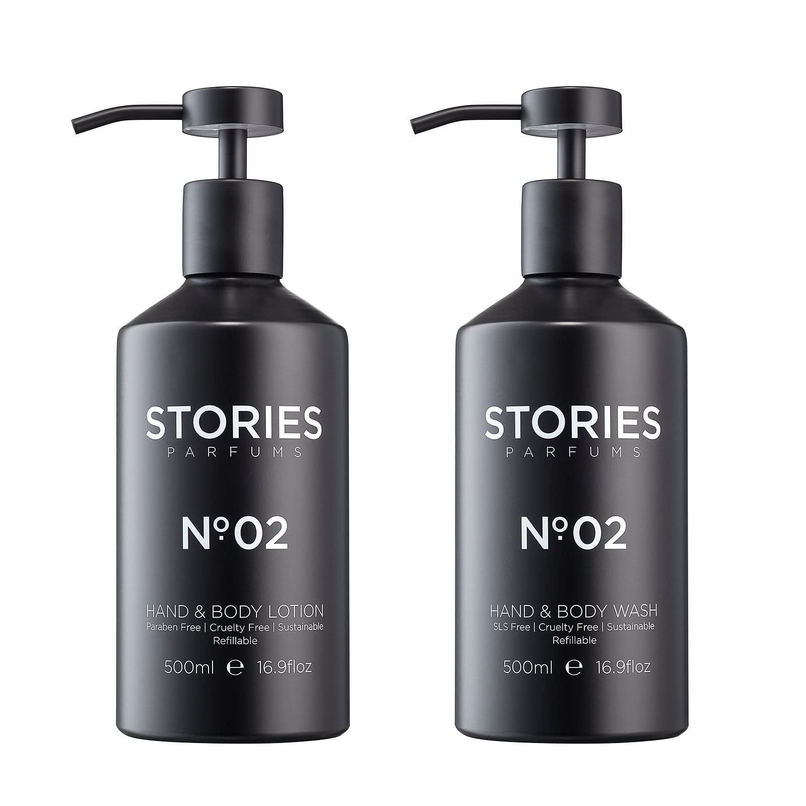 STORIES Nº.02 Hand & Body Lotion and Wash in 500ml